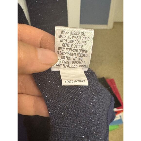 APT 9 Women's Navy Blue Metallic Sparkle Pullover Tunic - Size 3X - Picture 7 of 8